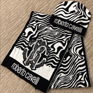 Roberto Cavalli  Beanie Scarf/Wrap set